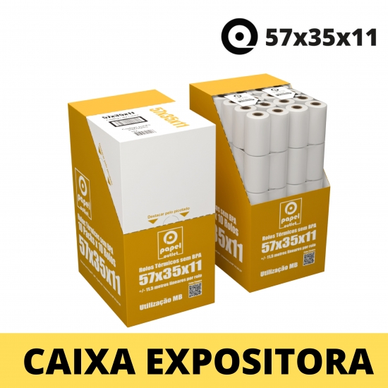 Caixa 100 Rolos Térmicos 57X35X11 - TPA (MULTIBANCO)