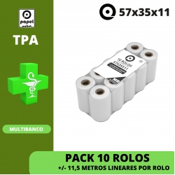 PACK 10 ROLOS  57x35x11 - TPA (MULTIBANCO) - FARMÁCIAS