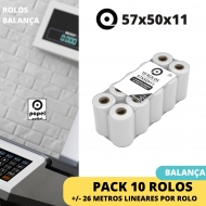 PACK 10 ROLOS TÉRMICOS 57x50x11 - (BALANÇAS + MAQUINAS VOLTA)