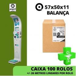 CAIXA 100 ROLOS TÉRMICOS 57X50X11 - (BALANÇA) - FARMÁCIA