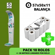PACK 10 ROLOS TÉRMICOS 57x50x11 - (BALANÇAS)  FARMACIA