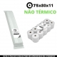 PACK 10 ROLOS NÃO TÉRMICOS 75X80x11  - (IMPRESSORA POS FITA )