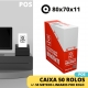 CAIXA 50 ROLOS TÉRMICOS 80X70X11 - (POS - TALÕES / RECIBOS VENDA)