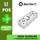 PACK 10 ROLOS TÉRMICOS 80x70x11  - (POS - TALÕES / RECIBOS VENDA) FARMÁCIAS