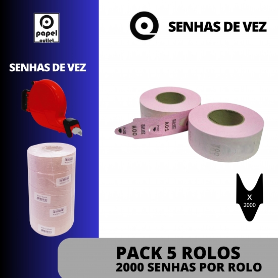 Senha de Vez Rosa  (emb: 5 rolos)