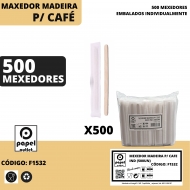 500 MEXEDORES MADEIRA PARA CAFÉ (EMB. INDIVIDUALMENTE)