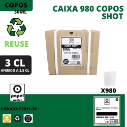 980 COPOS SHOT 30ML - AFERIDO A 25ML