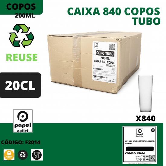 840 COPOS TUBO 200ML