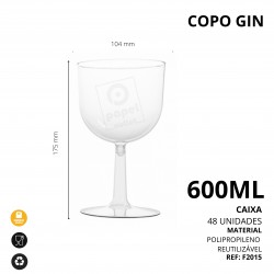 48 COPOS GIN 600ML