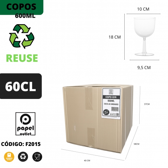 48 COPOS GIN 600ML