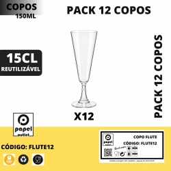 12 Copos FLUTE 15CL