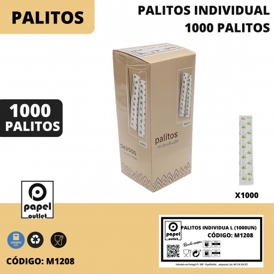 1000 PALITOS EMB. INDIVIDUALMENTE (CAIXA)
