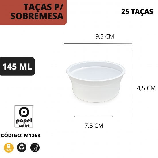 25 TAÇAS SOBREMESA  145ML