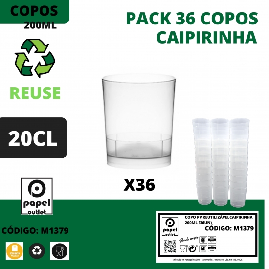 36 COPOS CAIPIRINHA 200ML