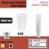 25 POTES MULTIUSOS COM TAMPA 1000ML