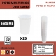 25 POTES MULTIUSOS COM TAMPA 1000ML