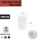 25 POTES MULTIUSOS COM TAMPA 1000ML