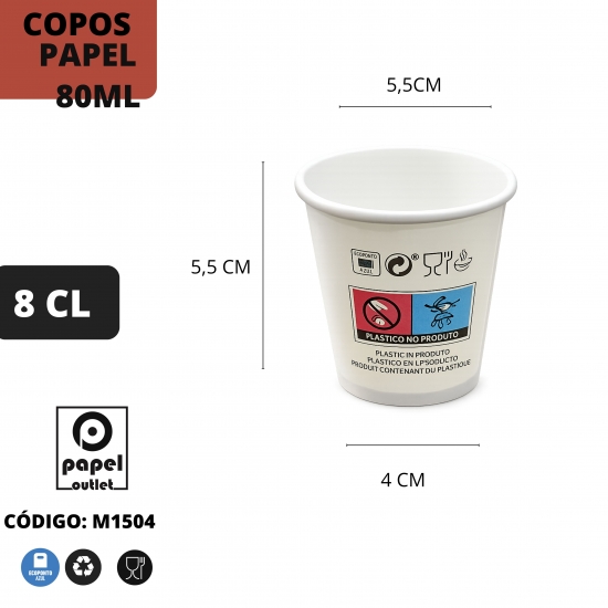 50 COPOS CAFE PAPEL 80ML 
