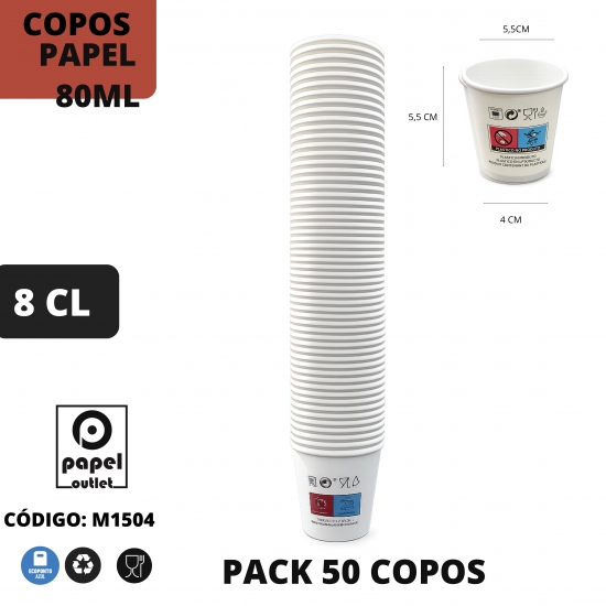50 COPOS CAFE PAPEL 80ML 