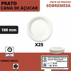 25 PRATOS SOBREMESA 180MM CANA-AÇUCAR