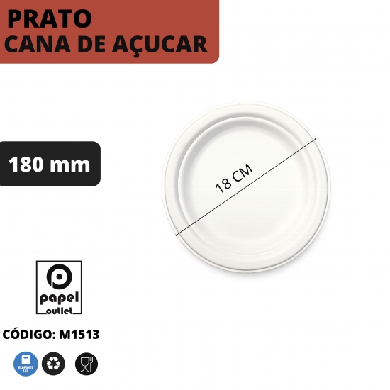 25 PRATOS SOBREMESA 180MM CANA-AÇUCAR