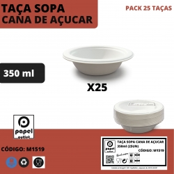 25 TAÇAS SOPA 350ML CANA-AÇUCAR