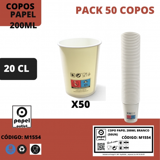 50 COPOS  PAPEL 200ML 