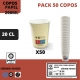 50 COPOS  PAPEL 200ML 