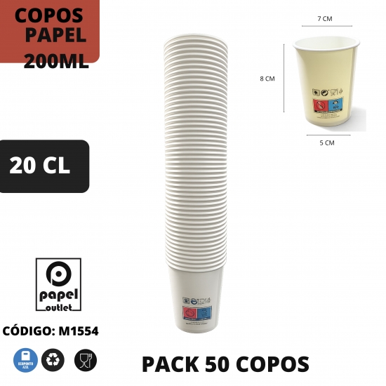 50 COPOS  PAPEL 200ML 