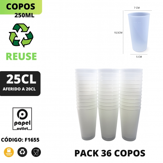 36 COPOS REUSE 250ML 