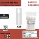 25  COLHERES BRANCAS PLA - REUTILIZÁVEIS 