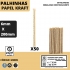 50 PALHINHAS PAPEL KRAFT 6X200MM (EMB. INDIVIDUALMENTE)
