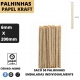 50 PALHINHAS PAPEL KRAFT 6X200MM (EMB. INDIVIDUALMENTE)