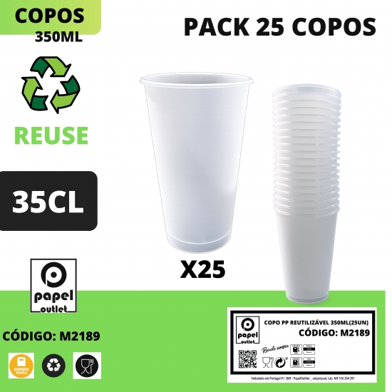 25 COPOS REUSE 350ML 
