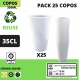 25 COPOS REUSE 350ML 