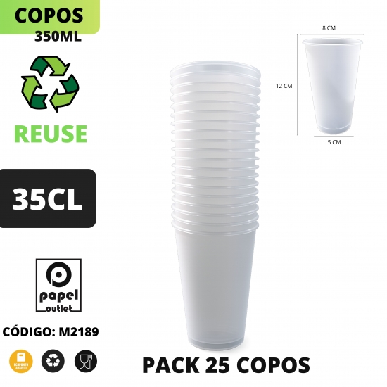 25 COPOS REUSE 350ML 