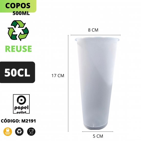 25 COPOS REUSE 500ML 