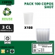100 COPOS SHOT 30ML AFERIDO A 25ML