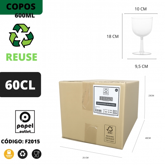 12 COPOS GIN 600ML