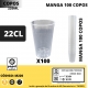 100 Copos Plásticos 220ML