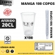 100 Copos CERVEJA Plástico AF20 CL 
