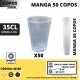 50 Copos Plásticos 350ML