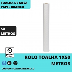 ROLO TOALHA MESA 1X50 METROS BRANCO