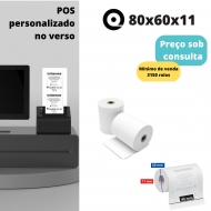 Rolo Térmico 80x60x11IMPRESSO - (POS - TALÕES / RECIBOS VENDA)