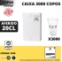 3000 Copos CERVEJA Plástico AF. 20 CL 